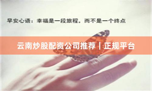 云南炒股配资公司推荐｜正规平台
